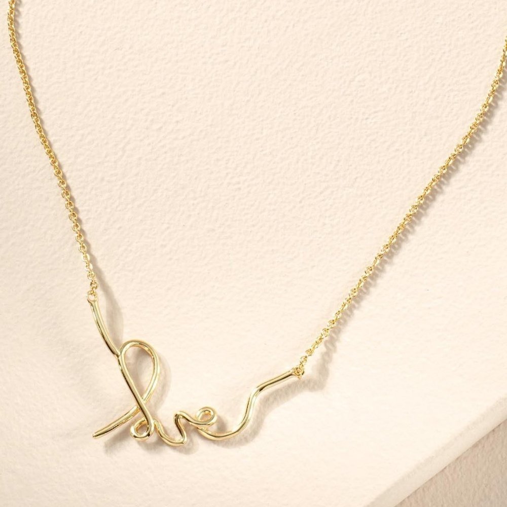 :: Stella & Dot💛💖Delicate GOLD Love Necklace - Picture 3 of 9